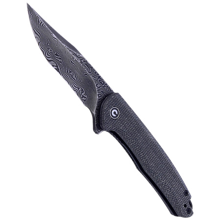 CIVIVI Mini Sandbar Black Micarta, Black Damascus by Eric Ochs (C20011-DS1)