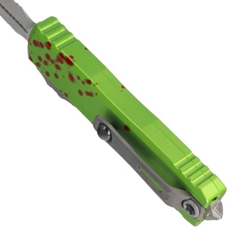 Nóż automatyczny OTF Microtech UTX-85 Gen IV D/E Zombie-Tech Aluminium, Stonewashed P/S M390MK by Tony Marfione (12324-11Z)