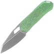 Nóż składany Remette RT-Woodpecker Crystal Green Titanium, Hand Grinding Pearlescent M390 (RTWP-IG)