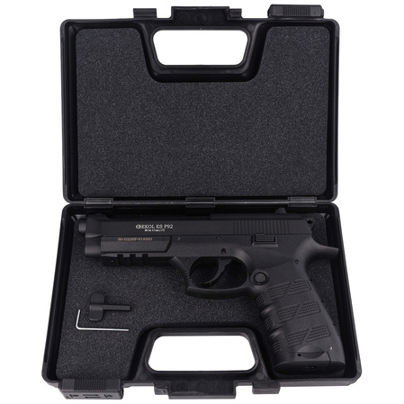 Airgun set 23: Voltran Ekol ES P92 Matte Black 4.5 mm Pistol, 1500 BBs, 10 CO₂ cartridges, 100 targets