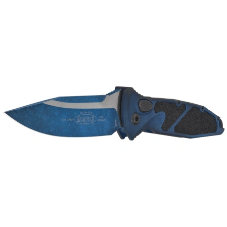 Nóż automatyczny Microtech Socom Elite Auto S/E-A Cerakote Weathered Blue Aluminium, Cerakote Weathered Blue M390MK by Tony Marfione (160A-1WBL)
