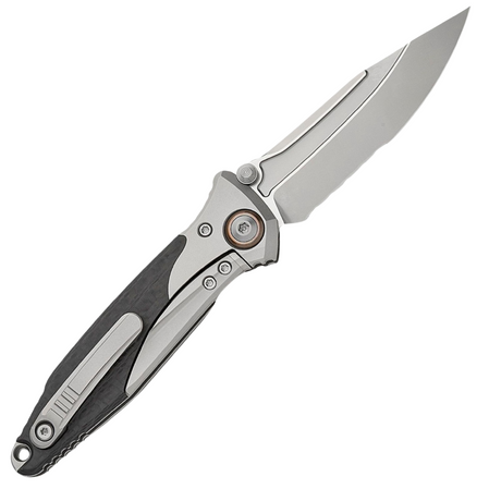 Microtech Socom Bravo Mini S/E Knife Titanium / Carbon Fiber, Bronze HW, Bead Blasted P/S M390 by Tony Marfione (260M-8CFTI)