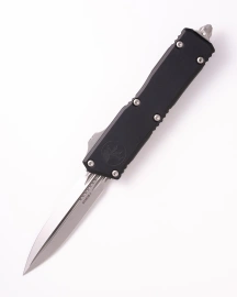 Nóż automatyczny OTF Microtech Scarab II Gen III Executive D/E Black Aluminium, Stonewashed M390MK by Tony Marfione (1175-10)