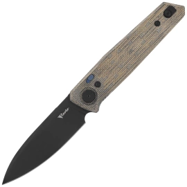 Reate PL-6 Green / Black Micarta, Black PVD Nitro-V (PL-6 GRBKM PVD)