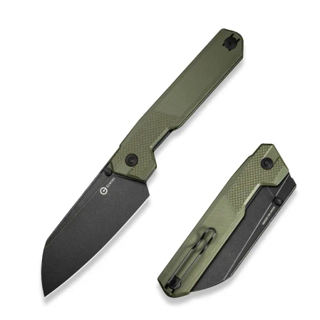 Civivi Hid Knife OD Green G10, Black Stonewashed 14C28N by Ostap Hel (C23008-2)