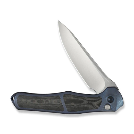 WeKnife 702XI LE No 147/150 Blue Integral Titanium/Shredded Carbon Fiber, Satin M390 (WE07B-1)
