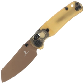 Bestechman Cicada's Wing Knife Bead Blasted Ultem, Gold Painted 10Cr15MoV (BMK06D)