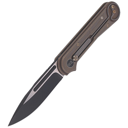 Nóż składany WE Knife Double Helix Bronze Titanium, Black Stonewash CPM S35VN (815A)