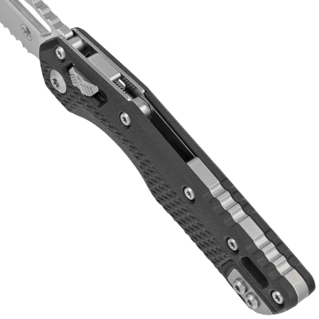 Microtech MSI S/E Knife Black Tri-Grip Polymer, Stonewashed P/S M390MK by Tony Marfione (210T-11PMBK)
