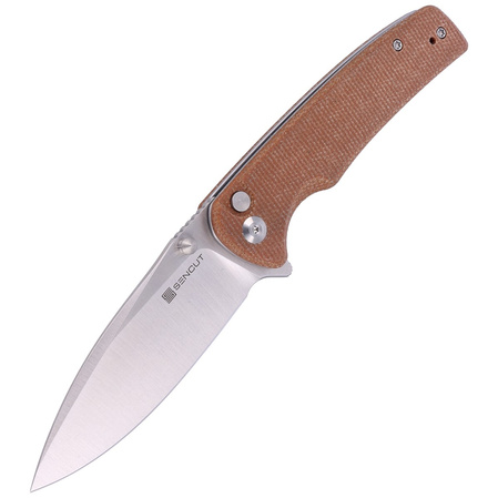 Sencut Knife Sachse Brown Micarta, Satin 9Cr18MoV (S21007-3)
