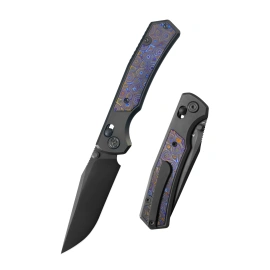 KB Knives Lynx Black DLC Titanium / Zircuti, Black DLC M390 by Jonathan Jacobs (KB427C)