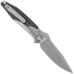Microtech Socom Bravo Mini Spear Point Knife Titanium / Carbon Fiber, Blue HW, Hand Rubbed Satin M390 by Tony Marfione (262M-4CFTI)