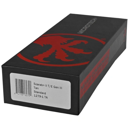 Microtech Scarab II Gen III T/E OTF Knife Tan Aluminum, Black M390MK by Tony Marfione (1279-1TA)