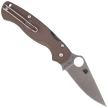 Spyderco Para Military 2 Sprint Run Knife Lightweight Brown FRN, Stonewashed CPM 15V by Sal, Eric Glesser (C81PBN15V2)