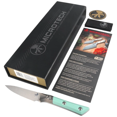 Microtech Pairing Kitchen Knife Caribbean Blue G10, Stonewashed M390MK (3500B-10CA)