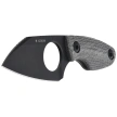Kizer Nightjar Knife Black Norplex UltreX Micarta, Black PVD / Stonewashed AUS-10 by Vincent Rizzo (1114A1)