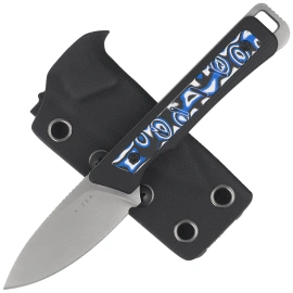 Kizer Whiskey Jack Knife Black G10 / Vortex Micarta, Satin AEB-L by Jonathan Styles (1108A6)