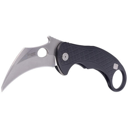 LionSteel L.E.One Knife Black Aluminum, Stonewashed MagnaCut by Emerson Design (LE1 A BS)