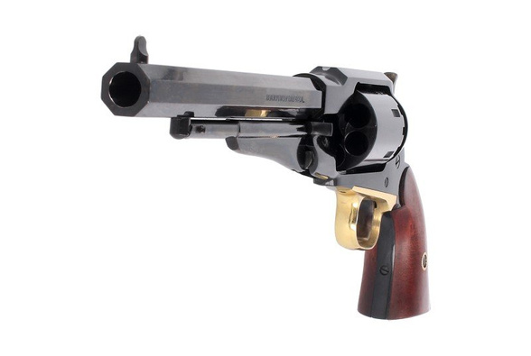 Zestaw rewolwer Pietta 1858 Remington New Model Army Steel .44: kule, okulary, kapiszony, kapiszonownik