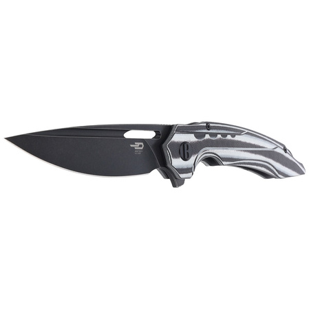 Nóż składany Bestech Ornetta Carbon Fiber / White G10, Black Stonewash N690 by Kombou (BL02D)