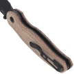 Kizer Phoca BD Knife Brown Norplex UltreX Micarta, Black Stonewashed 14C28N (V3781BDA1)