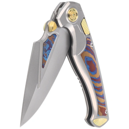 Nóż składany Remette Scepter Gray Titanium/Timascus, Pearlescent Surface M390 (SCPT-A)