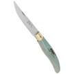MAM Iberica S Knife Turquoise Beech Wood, Brass HW, Satin (2010-TU)