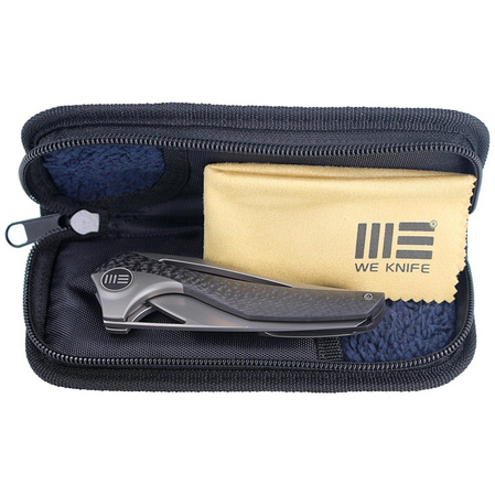 WE Knife ÆternA Gray Titanium / Carbon Fiber, Polished Bead Blasted M390 by Elijah Isham (918A)