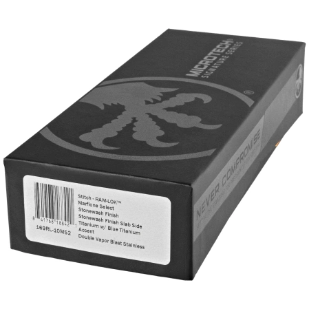 Microtech Marfione Select Stitch Ram-Lok S/E Knife Titanium, Double Vapor Blast HW, Stonewashed M390MK by Borka Blades and Tony Marfione (169RL-10MS2)