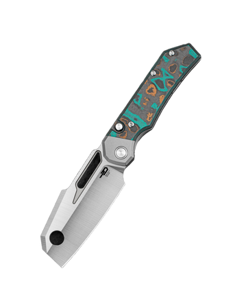 Nóż składany Bestech Nyrrdreki Titanium/Shipwreck Camo Carbon, Satin M390 by Fabian Hobbelen (BT2607C)