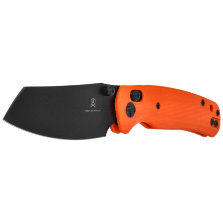 Bestechman Cicada's Wing Knife Orange G10, Black PVD 10Cr15MoV (BMK06-C-7)