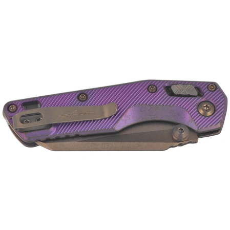 Nóż składany Microtech MSI Ram-Lok Mini S/E Marfione Select Royal Purple Fluted Titanium, Bronze HW, Bronze M390MK by Tony Marfione (210M-13FLMS5)