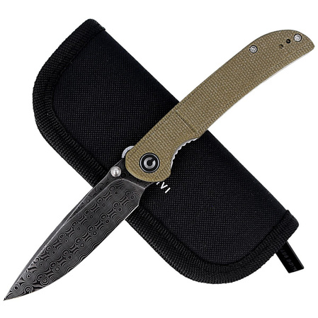 Civivi Knife Imperium Olive Micarta, Black Damascus (C2107DS-2)