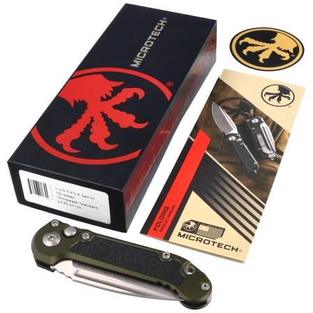 Microtech LUDT Gen III S/E Automatic Knife OD Green Aluminium, Stonewashed M390MK by Tony Marfione (1135-10OD)