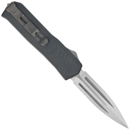 Medford MERC-1 D/E OTF Knife Blue Aluminum, Bronze Clip, Tumbled S45VN by Greg Medford (MK2134TQ-42AU-Q2C1-B1)