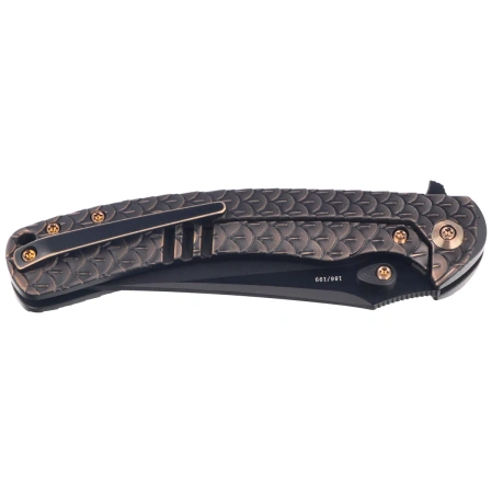 WeKnife Dracarys LE No 186/199 Bronze / Black Titanium, Black Stonewashed M390 (WE25061B-4)