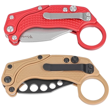 Reate Knife EXO-K Gravity Karambit Red Aluminium, Stonewashed N690