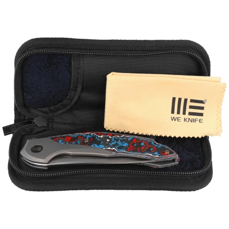 Nóż składany WE Knife Merata LE No 245/310 Titanium / Nebula Fat Carbon Fiber, Hand Rubbed Satin CPM 20CV by Anton Tkachenko (WE22008B-2)