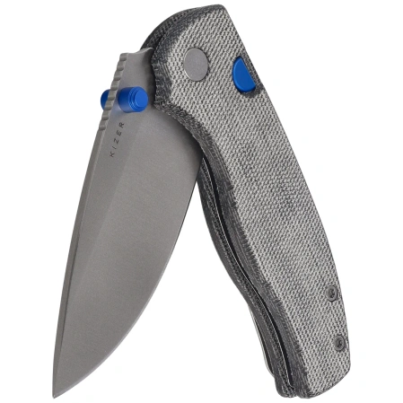 Kizer Glaux Knife Black Norplex UltreX Micarta, Satin 14C28N (V3801A1)
