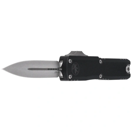 Microtech UTX-70 Gen IV D/E OTF Knife Black Aluminum, Stonewashed M390MK by Tony Marfione (11474-10)