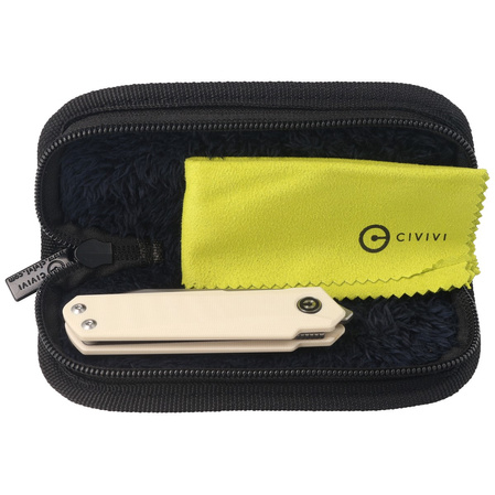 Civivi Ki-V Plus G10 Ivory, Silver Bead Blasted Nitro-V by Ostap Hel (C20005B-2)