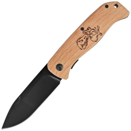 Martinez Albainox Country Hound And Rabbit Knife Wood, Black 3Cr13Mov (25147GR632)