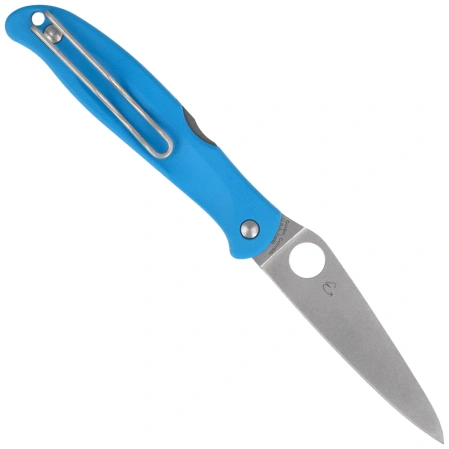 Spyderco Charisma Knife, Blue FRN, Satin CTS BD1N by Eric Glesser (C259PBL)