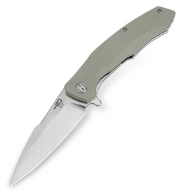 Bestech Warwolf Beige G10, Stonewashed/Satin D2 Knife (BG04C)