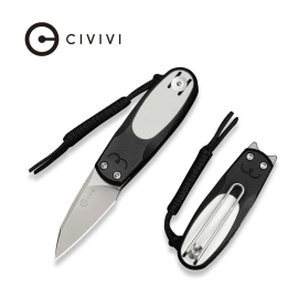 Civivi Purr Knife Black-White G10, Stonewashed Nitro-V by Ostap Hel (C25054-2)