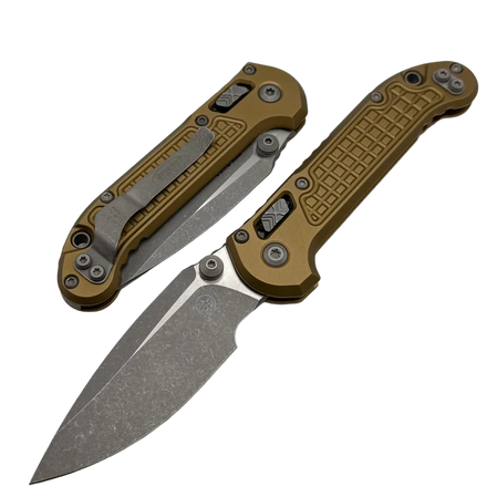 Nóż składany Microtech LUDT Ram-Lok S/E Tan Frag Aluminium, Apocalyptic M390MK by Tony Marfione (1135RL-10APFRTA)