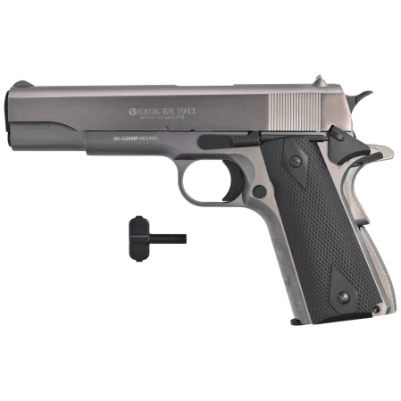 Zestaw pistolet wiatrówka Voltran Ekol ES 1911 Fume 4.5 mm - Blow Back, 1400 BBs, 10 kapsuł, tarcze