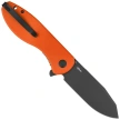 Nóż składany Kubey Master Chief Orange G10, Blackwashed 14C28N by Keanu Alfaro (KU358O)