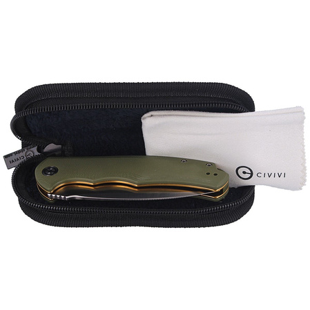 Nóż składany Civivi Praxis Green G10, Satin 9Cr18MoV (C803A)