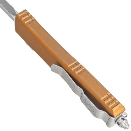 Nóż automatyczny OTF Microtech Ultratech D/E Tan Aluminium, Apocalyptic P/S M390 by Tony Marfione (122-11APTA)